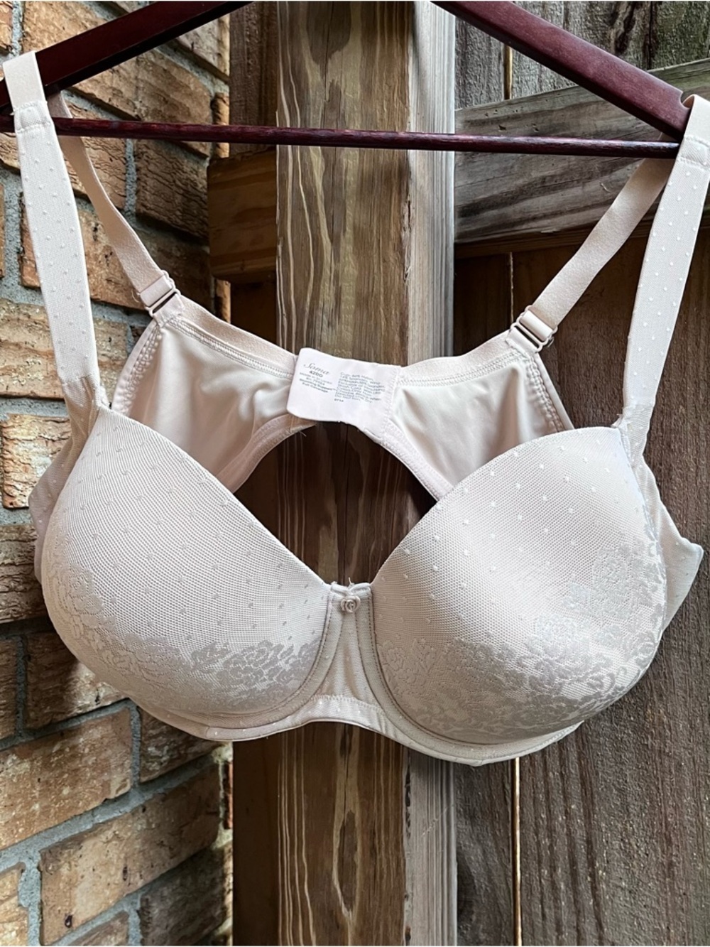 Soma Nude Lace-Accent Full Coverage Bra